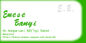 emese banyi business card